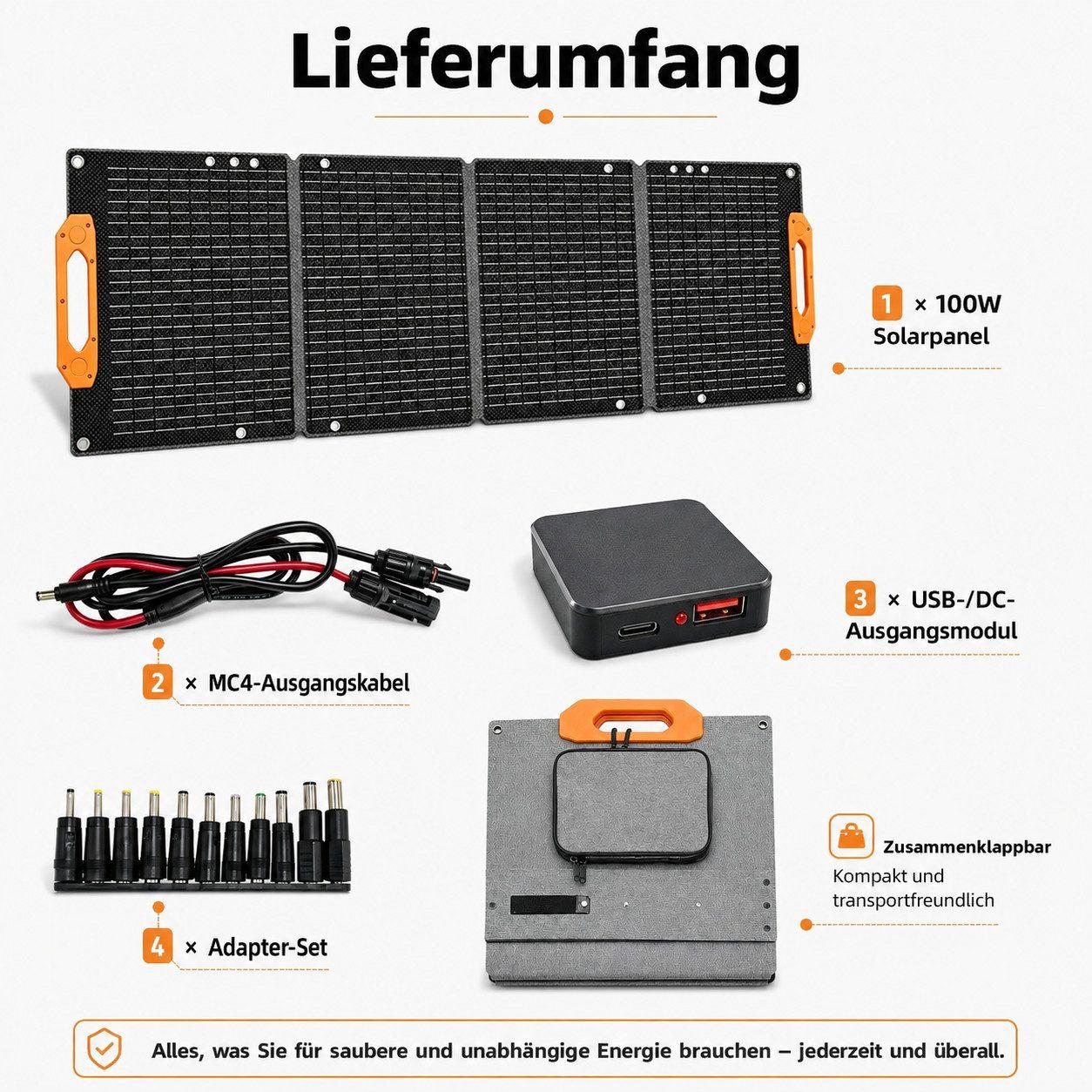 Solarmodul Monokristallin - 100W 24V