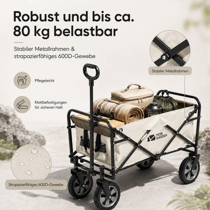 Mobi Faltbollerwagen mit Außentaschen - Weiß