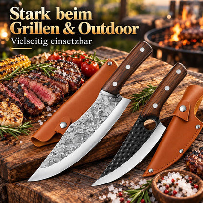 Heesem Butchermesser-Set - 2-tlg braun