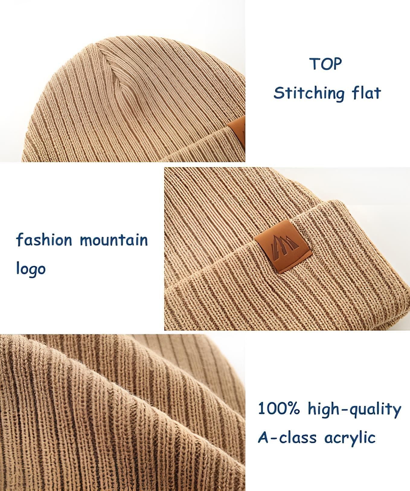 AHAHA Kinder Beanie - B9C1 Hellbraun