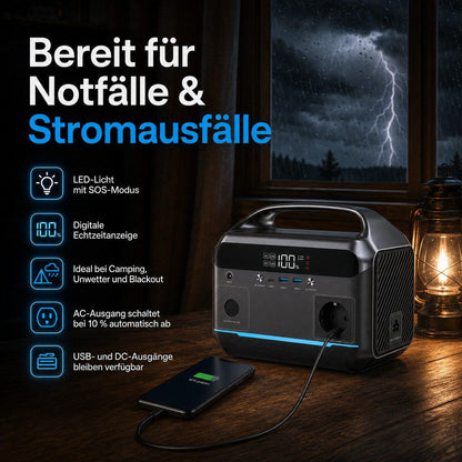 Powerstation NEO K2 - 288Wh 600W inkl. 100W Solarpanel