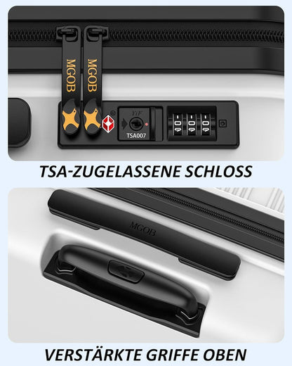 MGOB Handgepäck M4 Rillen - Weiß