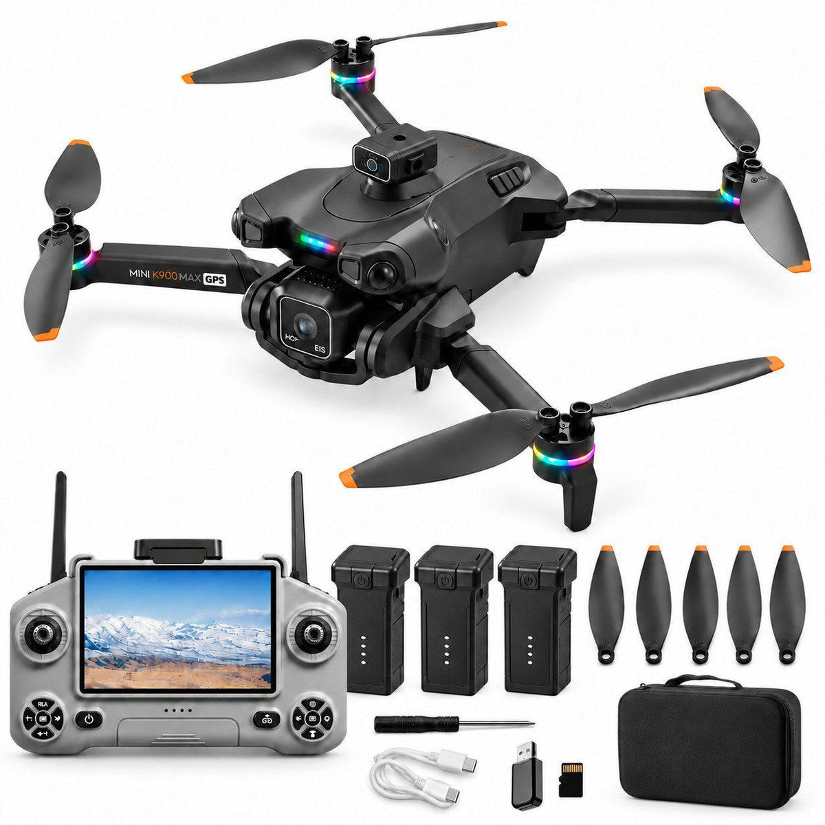 Goldstern RC Quadrocopter - K900 Max - 3 Akkus