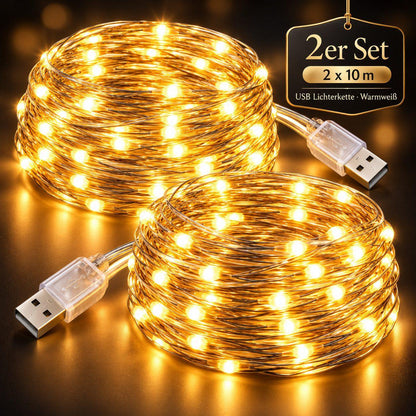 Fremon - LED-Lichterkette Warmweiß - 20m