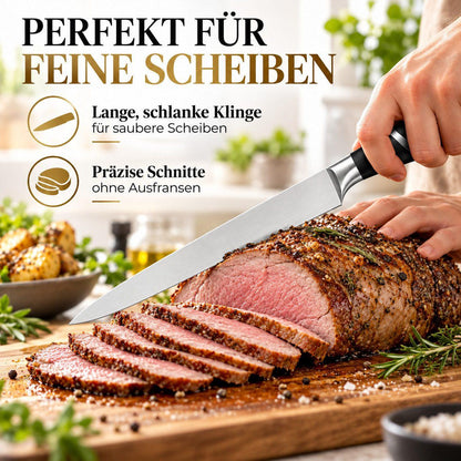 Bonito Küchenmesser-Set - 9-tlg schwarz