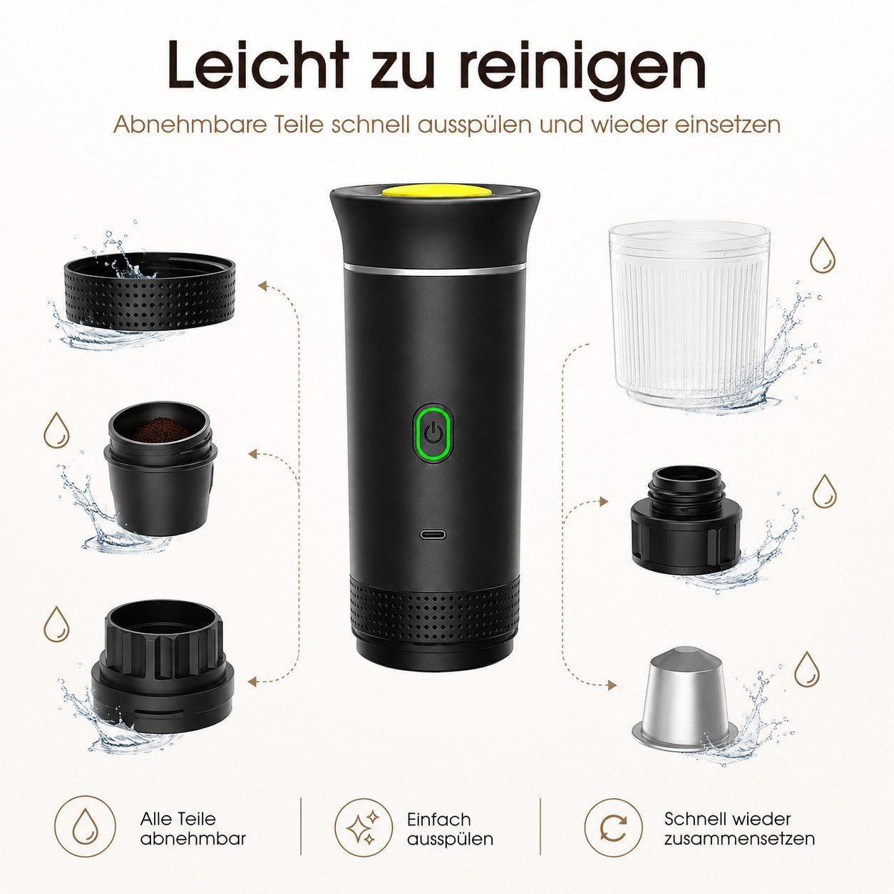 Goldstern Portable Reisekaffeemaschine - 20 Bar