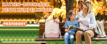 Auobag - Kinderrucksack - Katze Lila