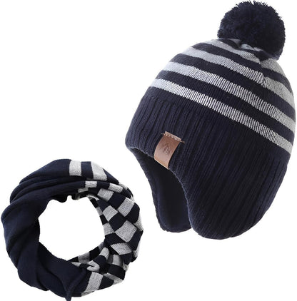 AHAHA Kinder Beanie - F6LX Grau/Blau