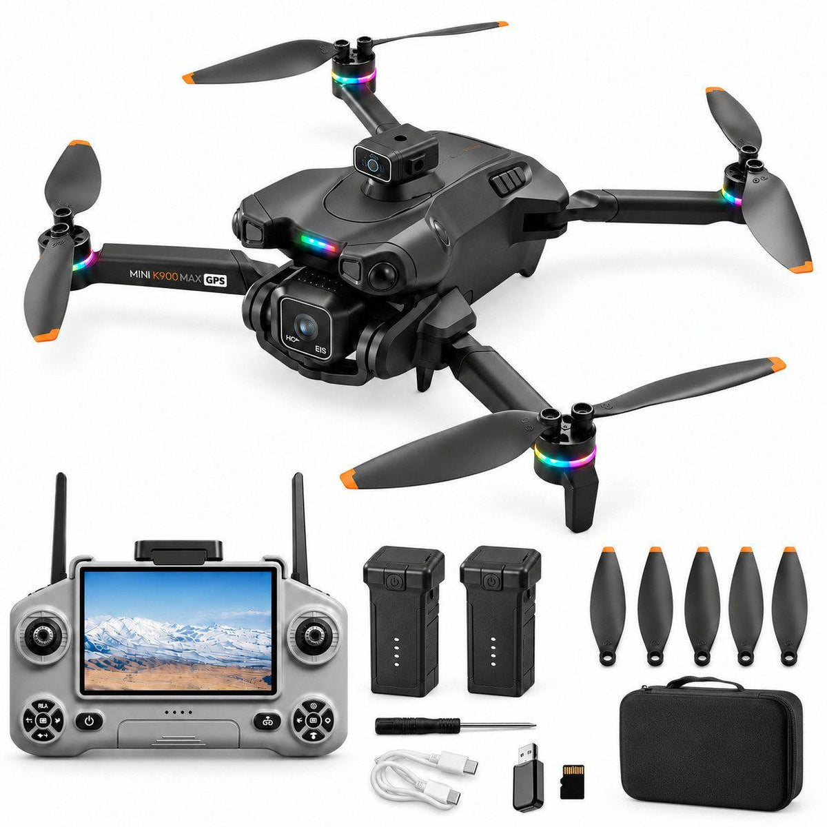 Goldstern RC Quadrocopter - K900 Max - 2 Akkus