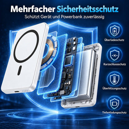 Magnet Powerbank - 5000 mAh - Weiß