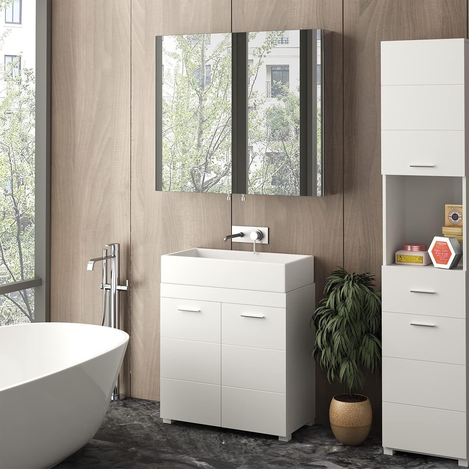 Homfa - Badezimmer Spiegelschrank