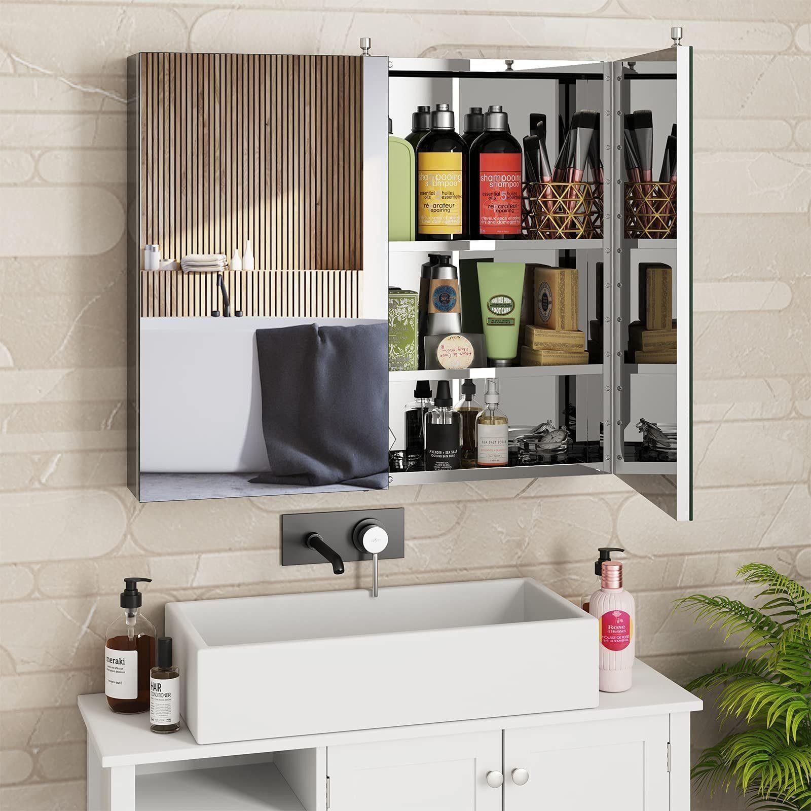 Homfa - Badezimmer Spiegelschrank