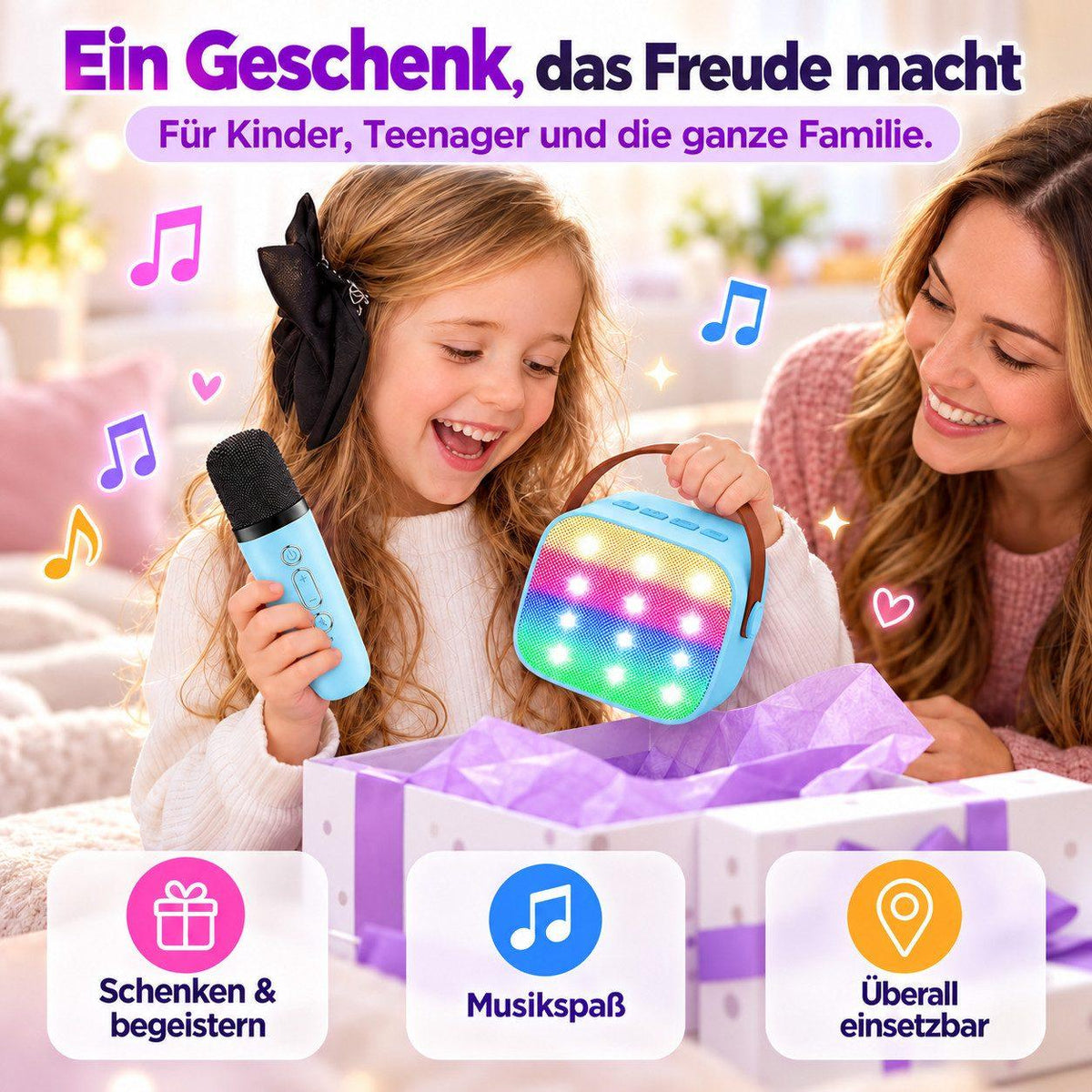 Mini - Karaoke Maschine - Blau
