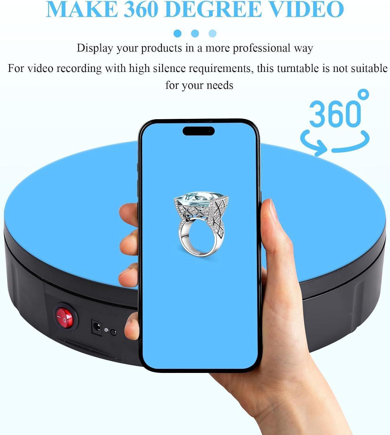 BAOSHISHAN - Elektrische 360° Fotoscheibe - Weiß