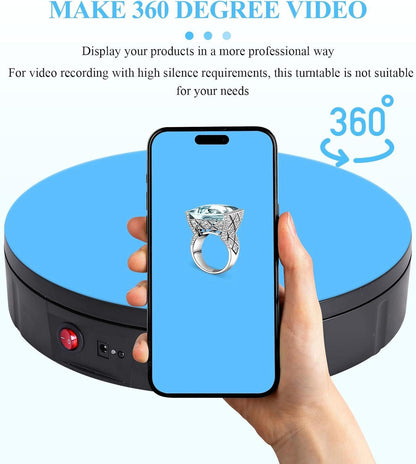BAOSHISHAN - Elektrische 360° Fotoscheibe - Weiß