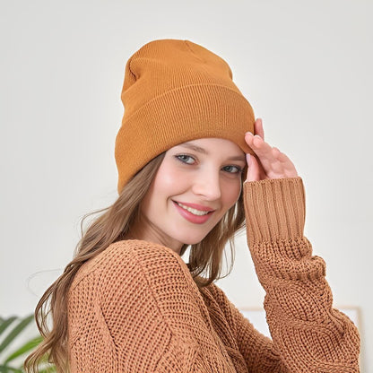 AHAHA Kinder Beanie - Schwarz/Hellbraun
