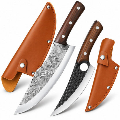Heesem Butchermesser-Set - 2-tlg braun