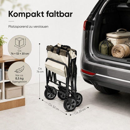 Mobi Faltbollerwagen mit Außentaschen - Weiß