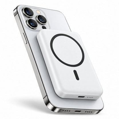 Magnet Powerbank - 5000 mAh - Weiß