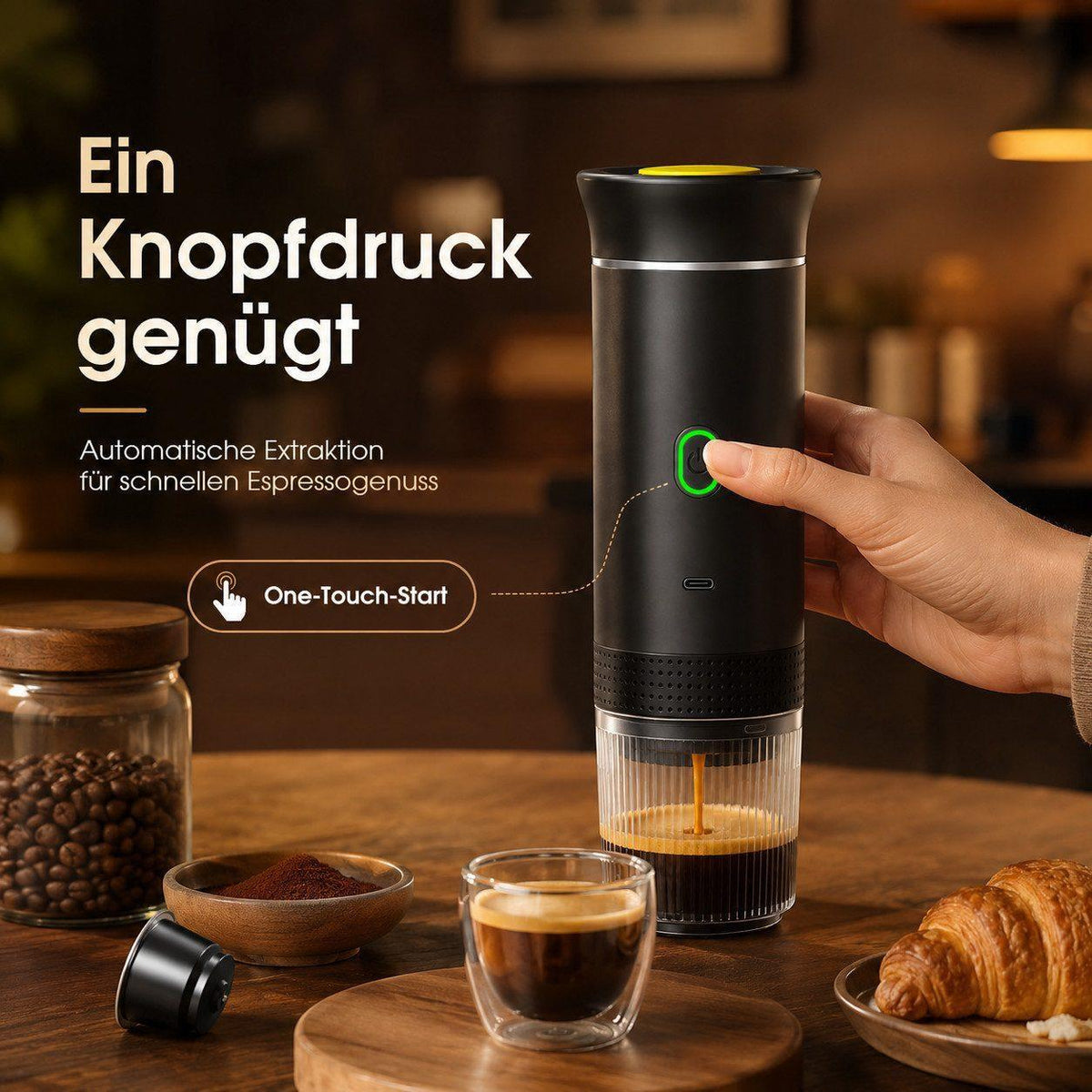 Goldstern Portable Reisekaffeemaschine - 20 Bar