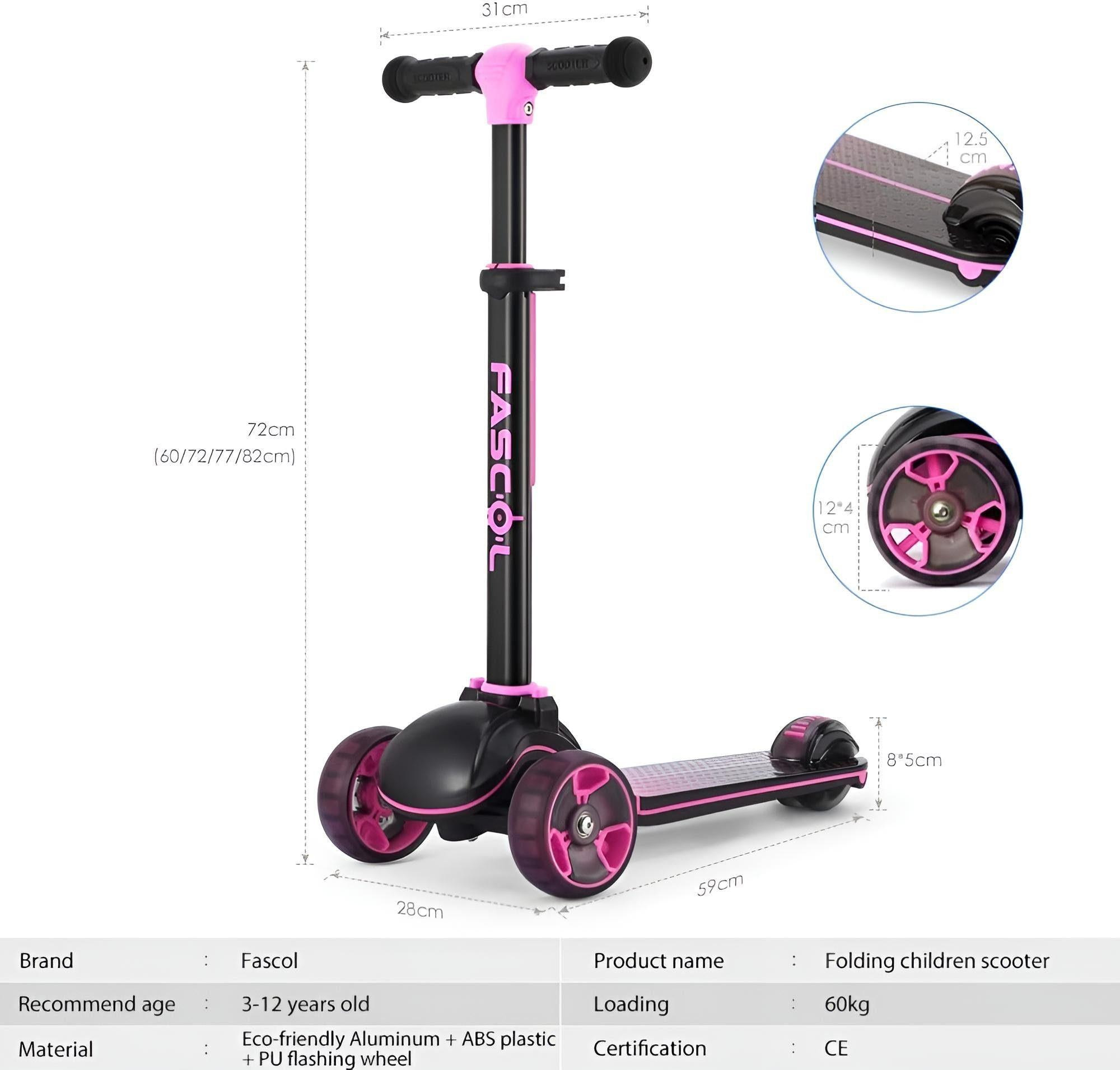 Fascol Dreiradscooter - Pink