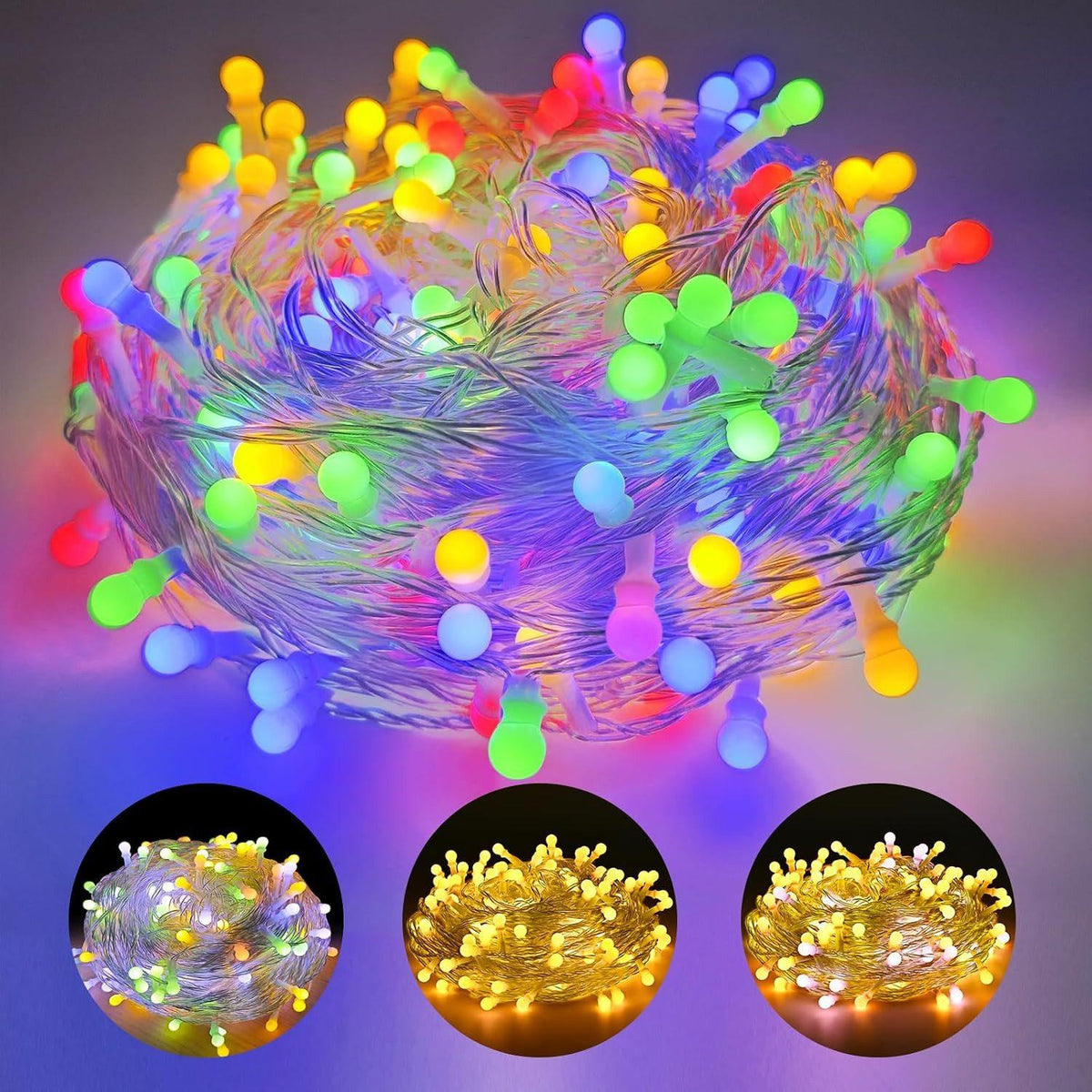 Fremon - LED-Lichterkette Bunt+Warmweiß - 20m