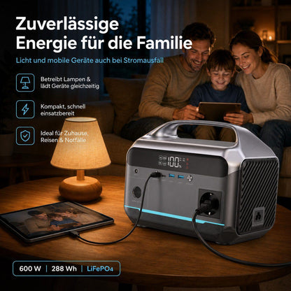 Powerstation NEO K2 - 288Wh 600W inkl. 100W Solarpanel