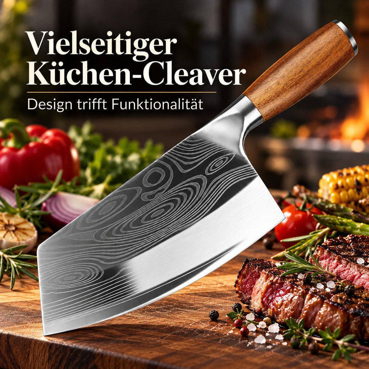Heesem - Küchenmesser mit Holzgriff
