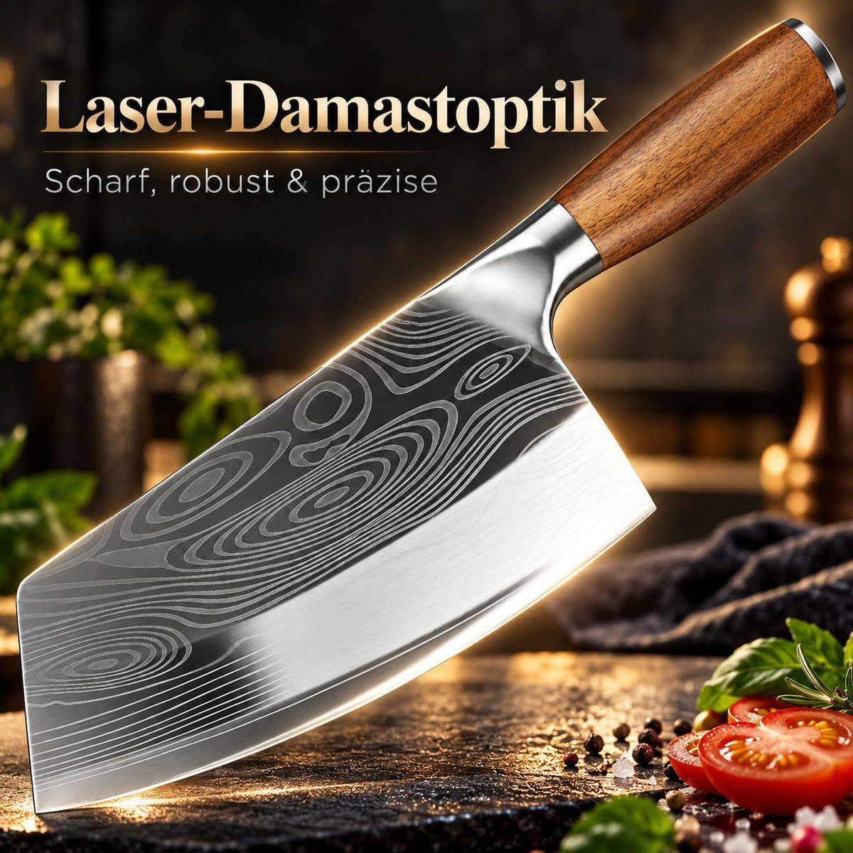 Heesem - Küchenmesser mit Holzgriff