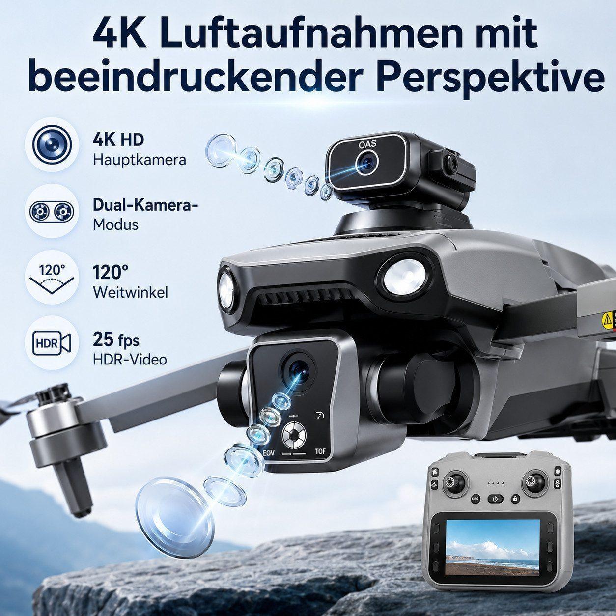 Goldstern RC Quadrocopter - K19 Max - 3 Akkus