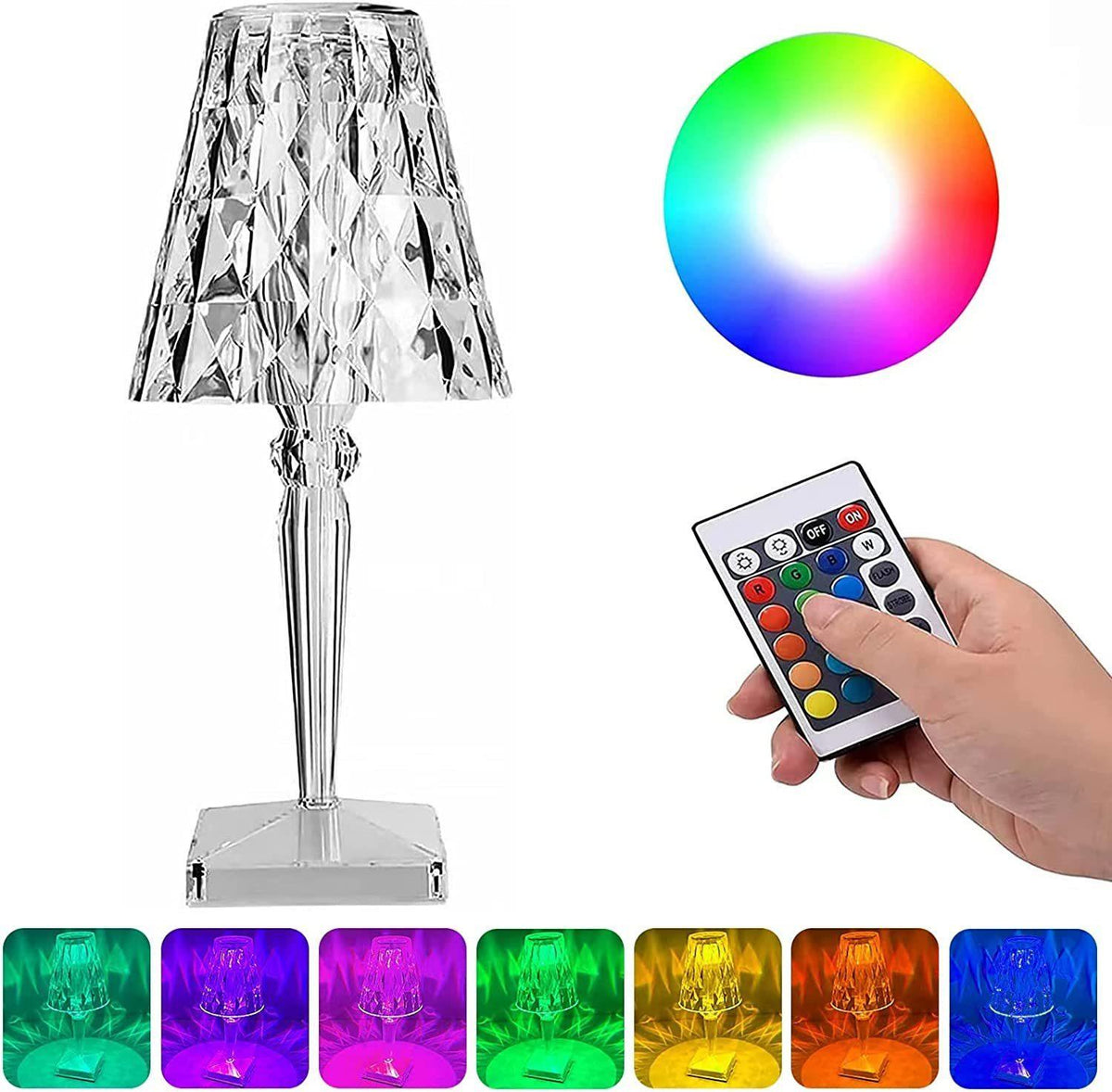 Diyarts Nachttischlampe Keagan-LED-Kristal-16