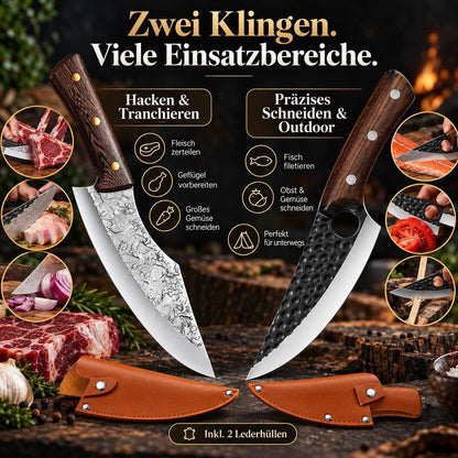Heesem Butchermesser-Set - 2-tlg braun