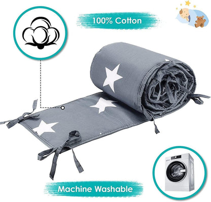 Luchild Bumpers - Bettumrandung - Star-Grau-180