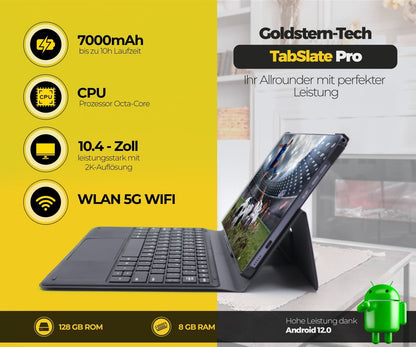 Goldstern-Tech TabSlate Pro -Tech Tablet mit Touchstift & Schutzhülle