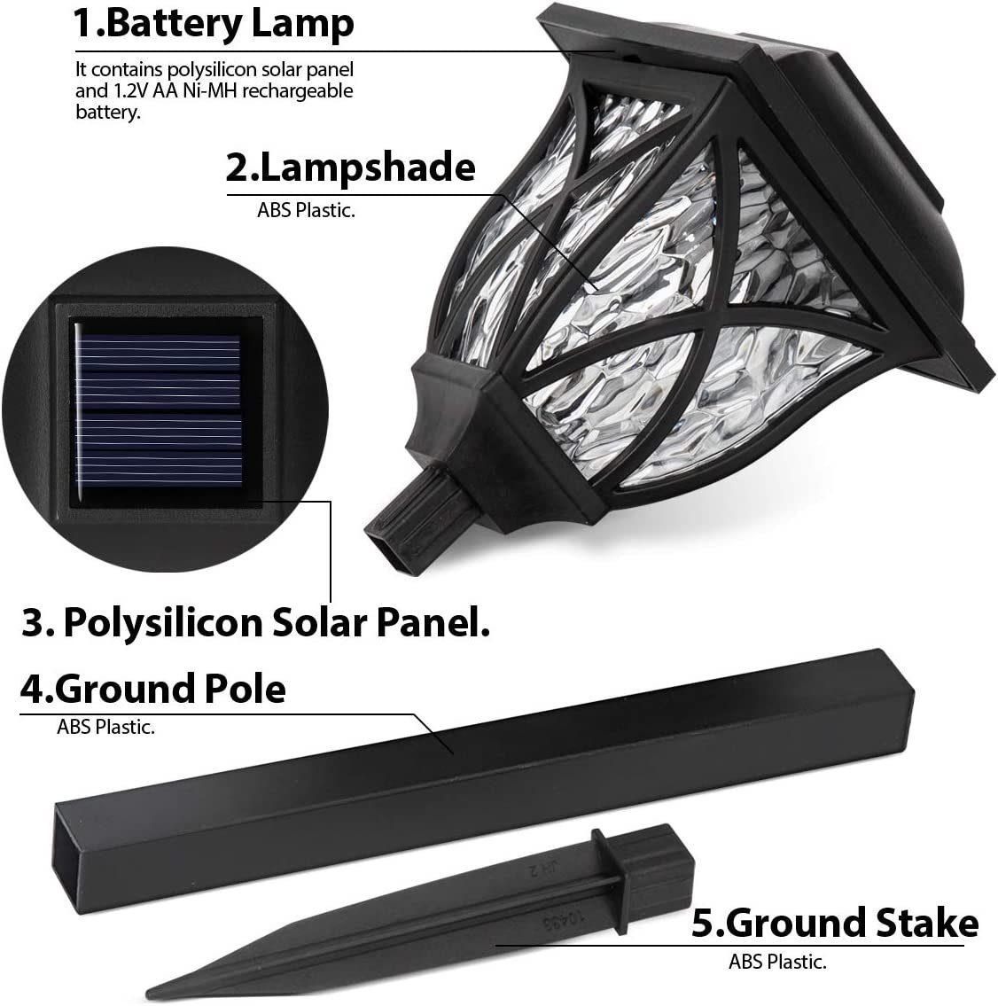 GIGALUMI LED - 6er-Solar-Gartenleuchte