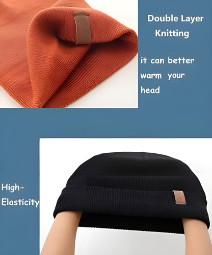 AHAHA Beanie - 2er Schwarz Orange