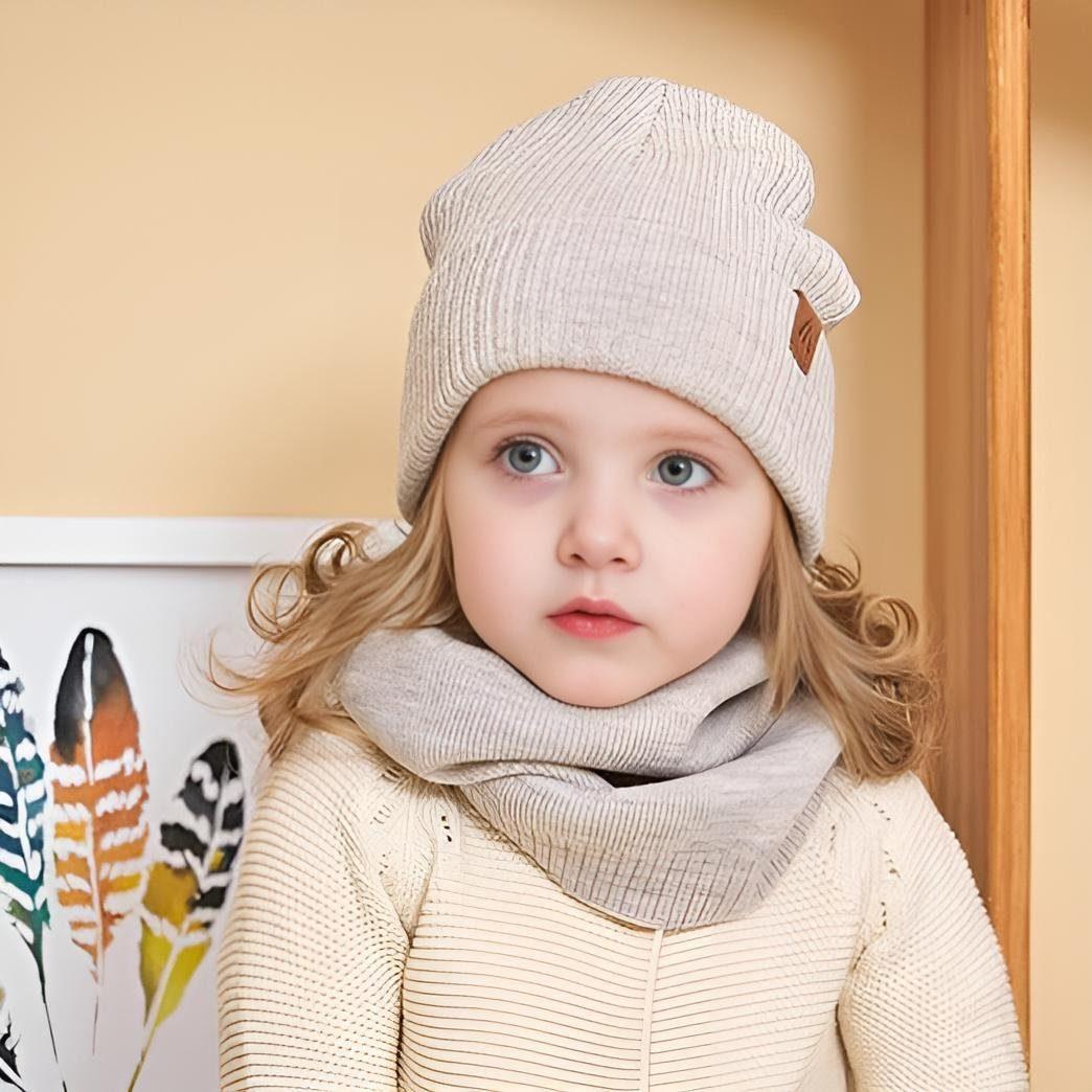 AHAHA Kinder Beanie - 2er Beige