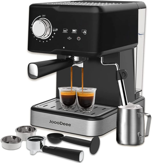 Diyarts Siebträger-/Filterkaffeemaschine, Milchschaumdüse Espressomaschine 15 Bar 950W LED-Touchscreen - Mallkum