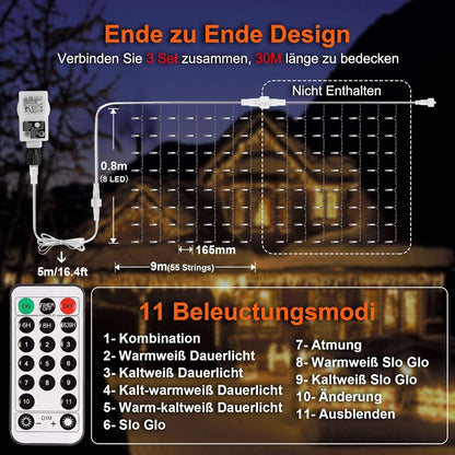 ECOWHO - LED Lichternetz 320-flammig - PQGB